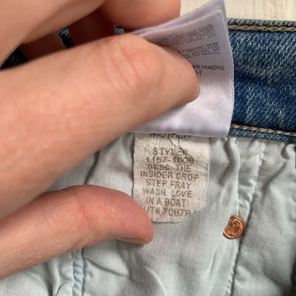 Mother The Insider Crop Step Fray Size 31 Jeans - Picture 10 of 10